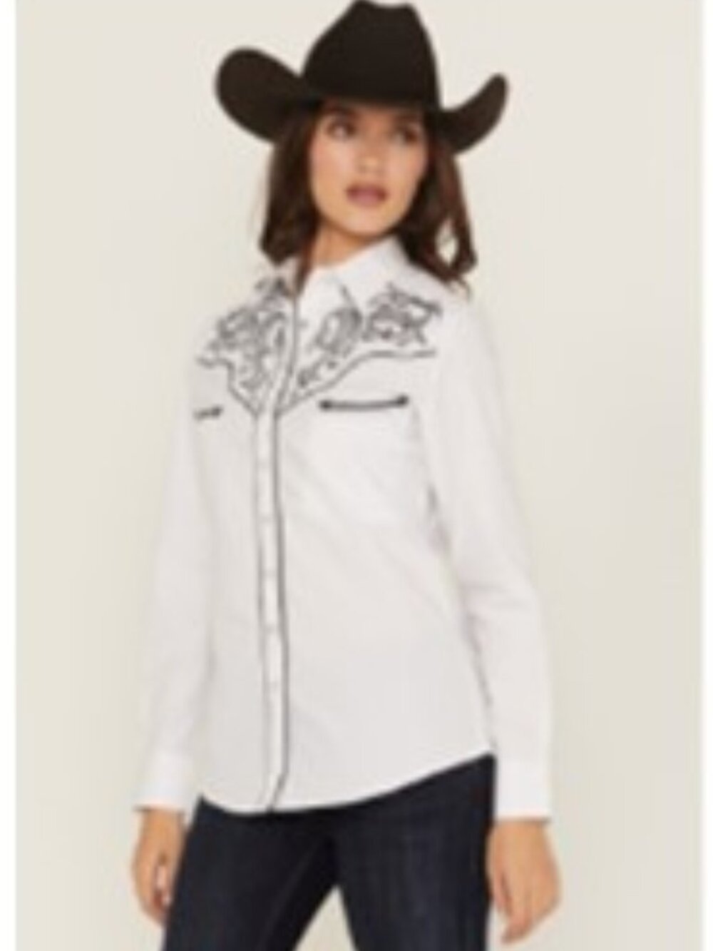 Rodeo Clothing Women's Embroidered Long Sleeve Snap Western Shirt
